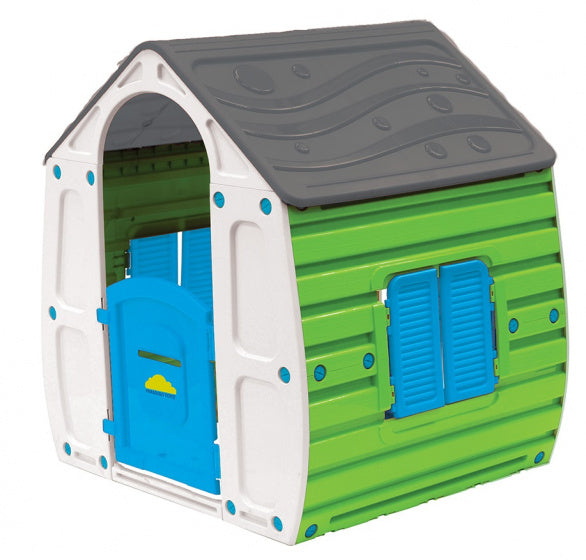 Load image into Gallery viewer, Paradiso toys Speelhuis Summer 102 x 90 cm groen grijs blauw