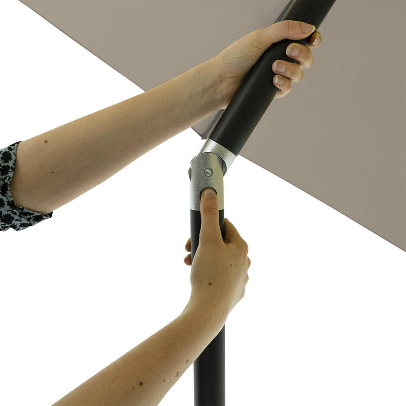 Load image into Gallery viewer, Madison parasol elba push-up rond 300 cm met tilt-functie 100%pol ecru