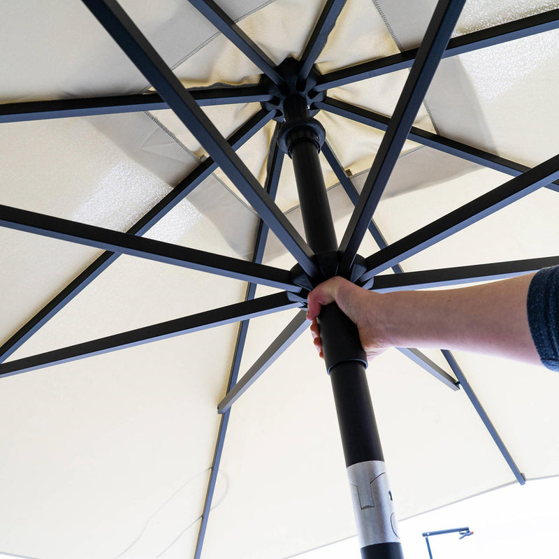 Load image into Gallery viewer, Madison parasol moraira push-up vierkant 230x230cm met tilt-functie ecru