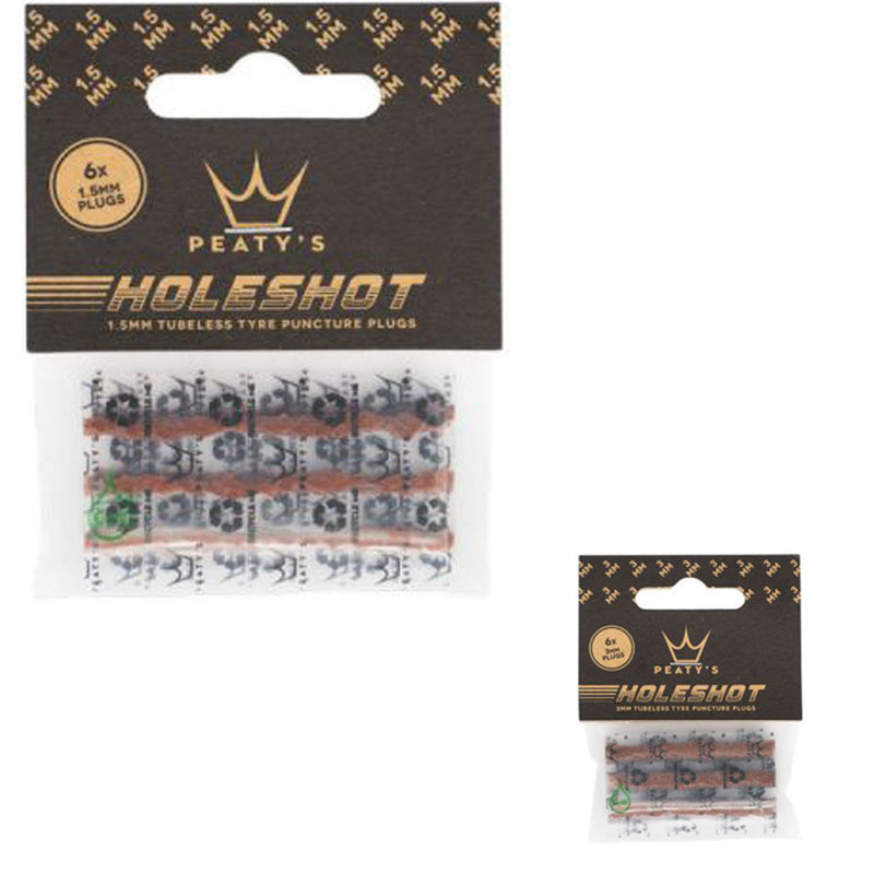Load image into Gallery viewer, Peaty's holeshot tubeless puncture plugger refill pack tire patches - 6 pcs.