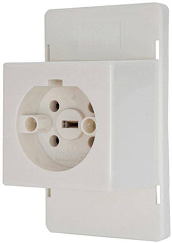 Load image into Gallery viewer, Enzo perilex deksel met perilex stopcontact voor lasdoos creme power - 4047815