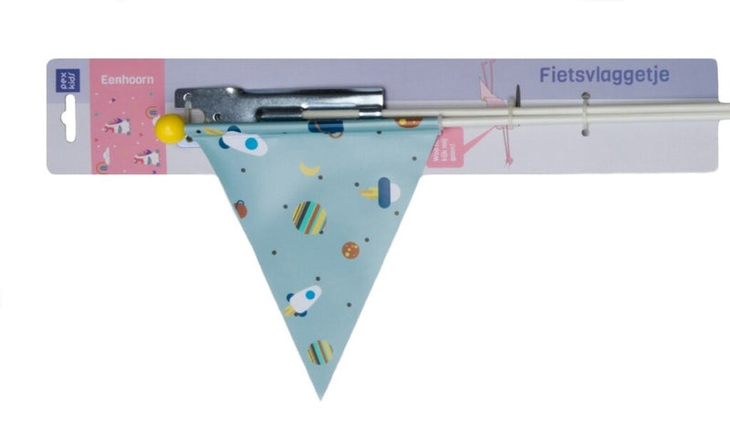 Load image into Gallery viewer, Beveiligingsvlag Pexkids Rocket Blue met raketafdruk