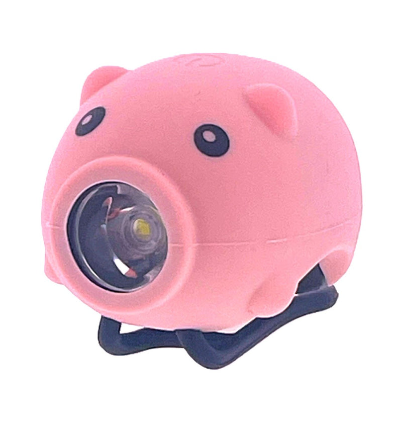 Load image into Gallery viewer, Pexkids fietstoeter varken met led lamp usb roze
