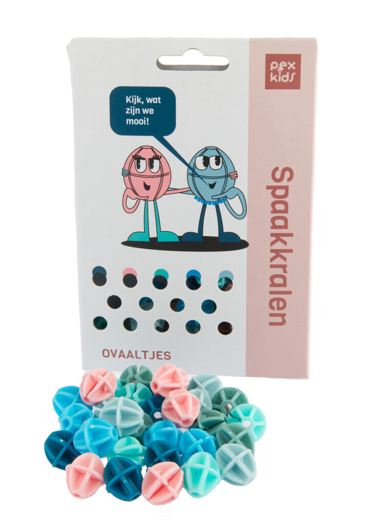 Load image into Gallery viewer, Fiets spreek kralen Pexkids Ballen Sorted 6-color (30 stuks op kaart)