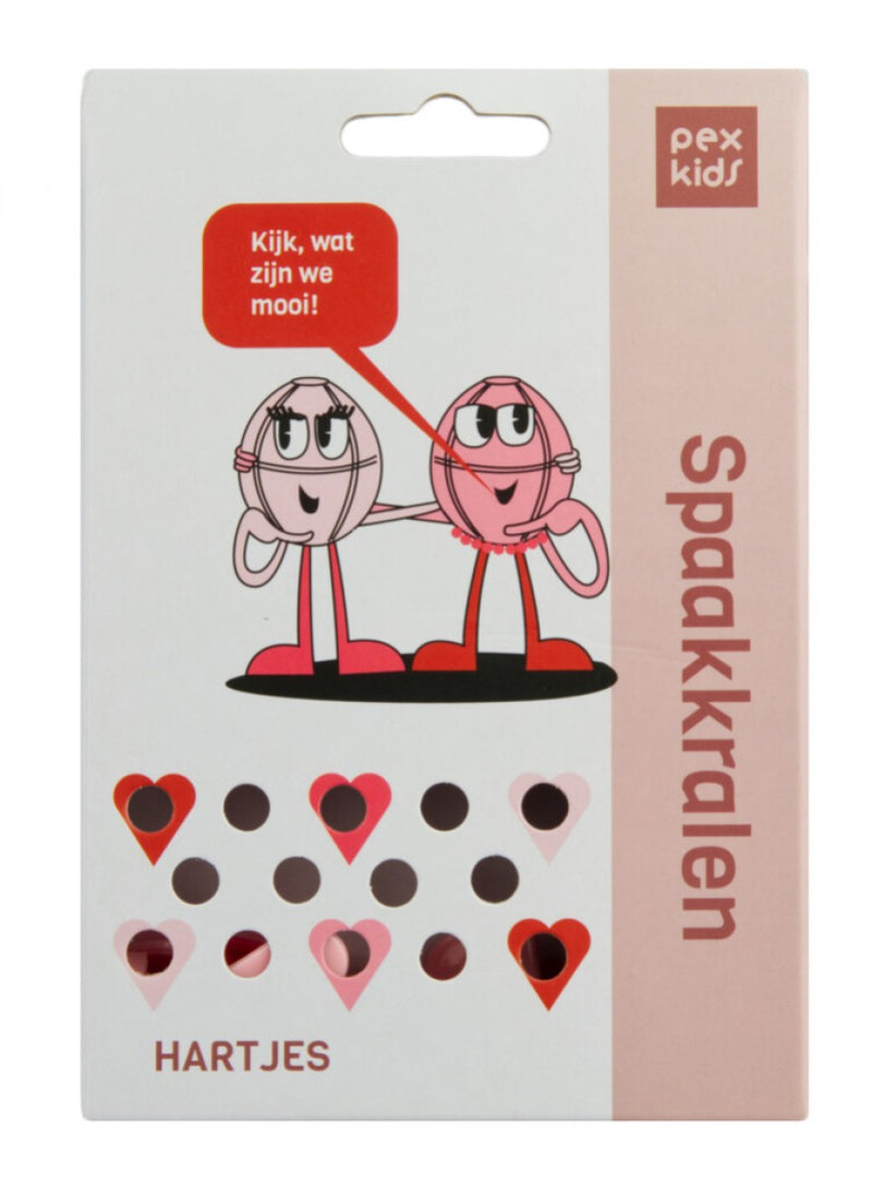 Load image into Gallery viewer, Bicycle sprak kralen Pexkid's Hearts 4-Colored (20 stuks op kaart)