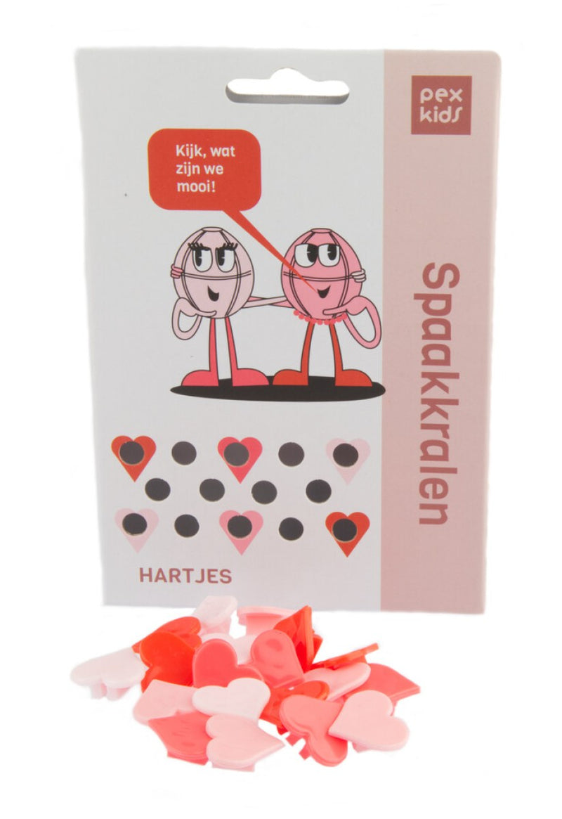 Load image into Gallery viewer, Bicycle sprak kralen Pexkid's Hearts 4-Colored (20 stuks op kaart)