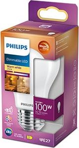 Afbeelding laden in galerijviewer, Philips led lamp mat - 100 w - e27 - dimbaar warmwit licht