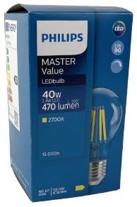 Load image into Gallery viewer, Philips led gls e27 3,4-40w 2700k filament helder dimbaar - led3774
