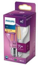 Afbeelding laden in galerijviewer, Philips led lamp transparant - 75 w - e27 - warmwit licht