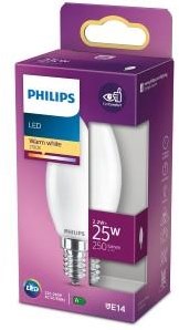 Load image into Gallery viewer, Philips led kaars e14 2,2-25w 2700k filament mat blister - 5100301