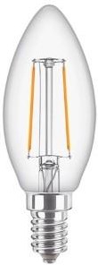 Afbeelding laden in galerijviewer, Philips led kaars e14 2-25w 2700k filament helder - led3713