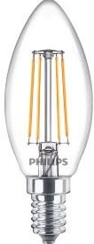 Afbeelding laden in galerijviewer, Philips led lamp - kaarslamp met e14 fitting - warmwit licht: 2700k - 40w - helder glas
