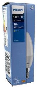Afbeelding laden in galerijviewer, Philips led kaars e14 5-40w 2700k mat - led3319