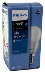 Afbeelding laden in galerijviewer, Philips led kogel e14 2,8-25w 2700k mat - led3325