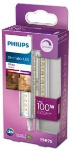 Afbeelding laden in galerijviewer, Philips led staaflamp transparant - 100 w - r7s - dimbaar wit licht