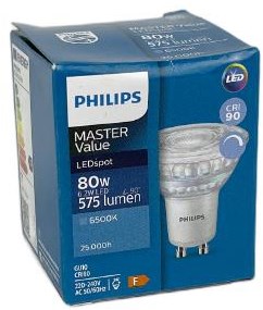 Afbeelding laden in galerijviewer, Philips led spot gu10 6,2-80w 6500k dimbaar - led3455