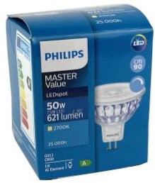 Afbeelding laden in galerijviewer, Philips led spot gu5.3 12v 7,5-50w 2700k dimbaar - led3552