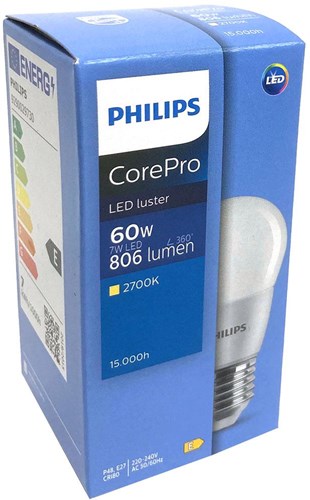 Afbeelding laden in galerijviewer, Philips led kogel 5,5-40w e14 827 p45 helder - led3340