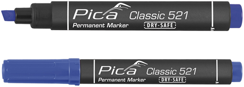 Load image into Gallery viewer, Pica 521 41 permanent marker | 2-6mm | beitel | blauw | 10 stuks - pi52141
