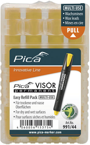 Load image into Gallery viewer, Pica 991 44 visor permanent navulling | geel - pi99144