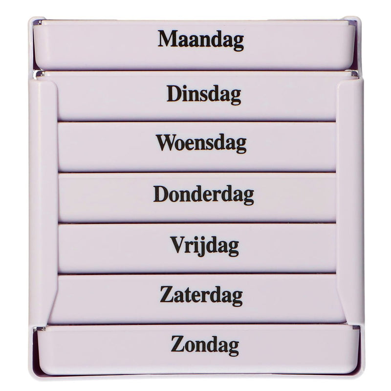 Load image into Gallery viewer, Jvdl pillendoos week 4 vakken per dag wit