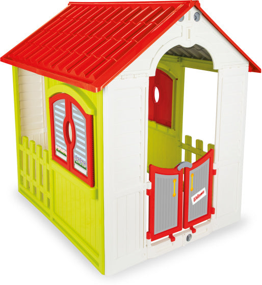 Afbeelding laden in galerijviewer, Pilsan Opvouwbaar Speelhuisje 110 x 92 x 109 cm Groen Wit Rood
