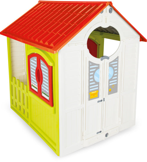 Afbeelding laden in galerijviewer, Pilsan Opvouwbaar Speelhuisje 110 x 92 x 109 cm Groen Wit Rood