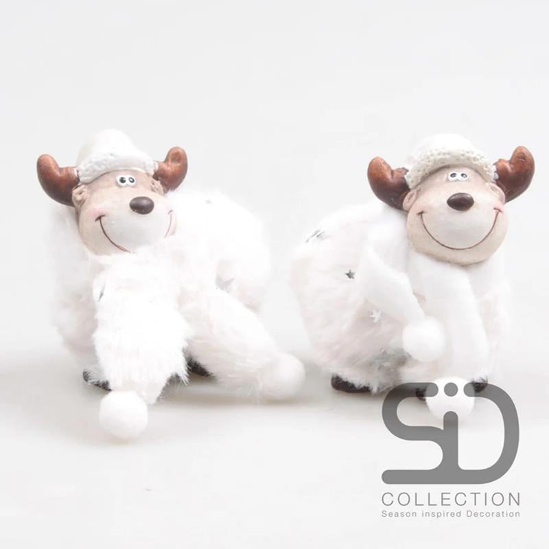 Load image into Gallery viewer, Season inspired decoration eland kerstfiguur terracotta staand zoe gus 7,5x4,5x8cm