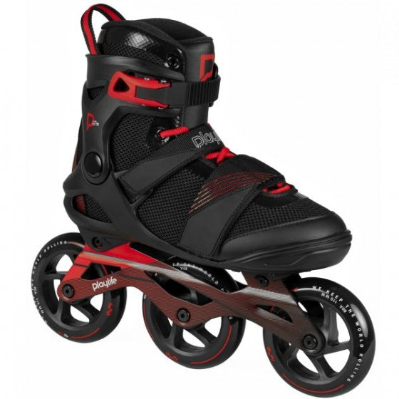 Load image into Gallery viewer, Playlife GT Black 110 inlineskates heren zwart rood maat 37