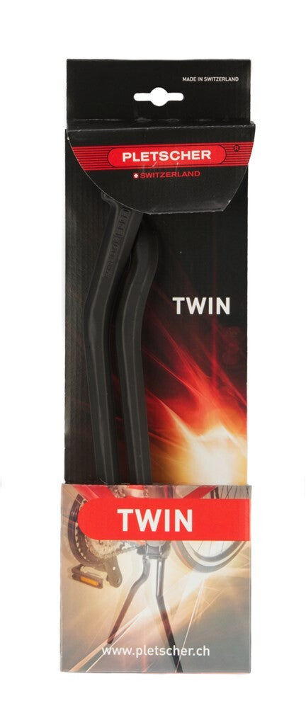 Load image into Gallery viewer, Esge Middenstandaard Twin dubbele poot 28 1.1 2 zwart