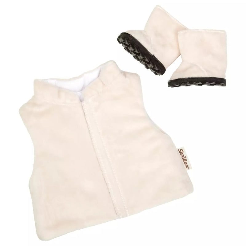 Load image into Gallery viewer, Skrallan poppenkleding vest en laarzen (36-40cm)