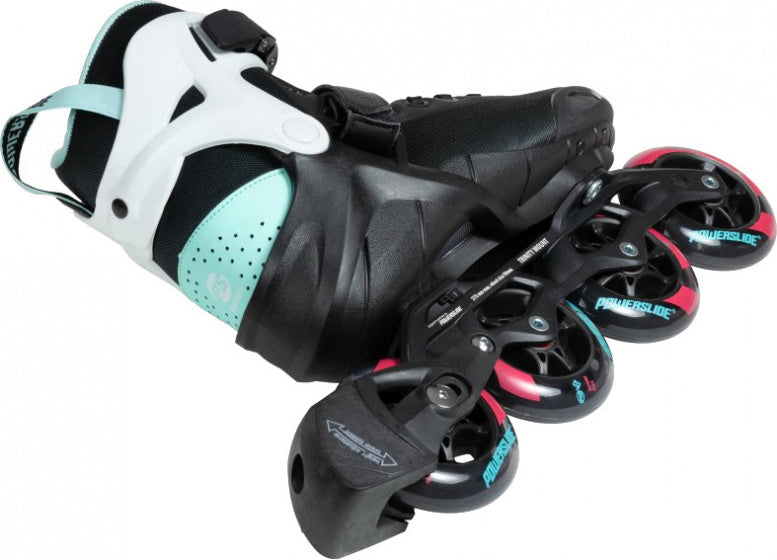Load image into Gallery viewer, Powerslide Inline skates Radon Teal 90 softboot 83A zwart mt 38