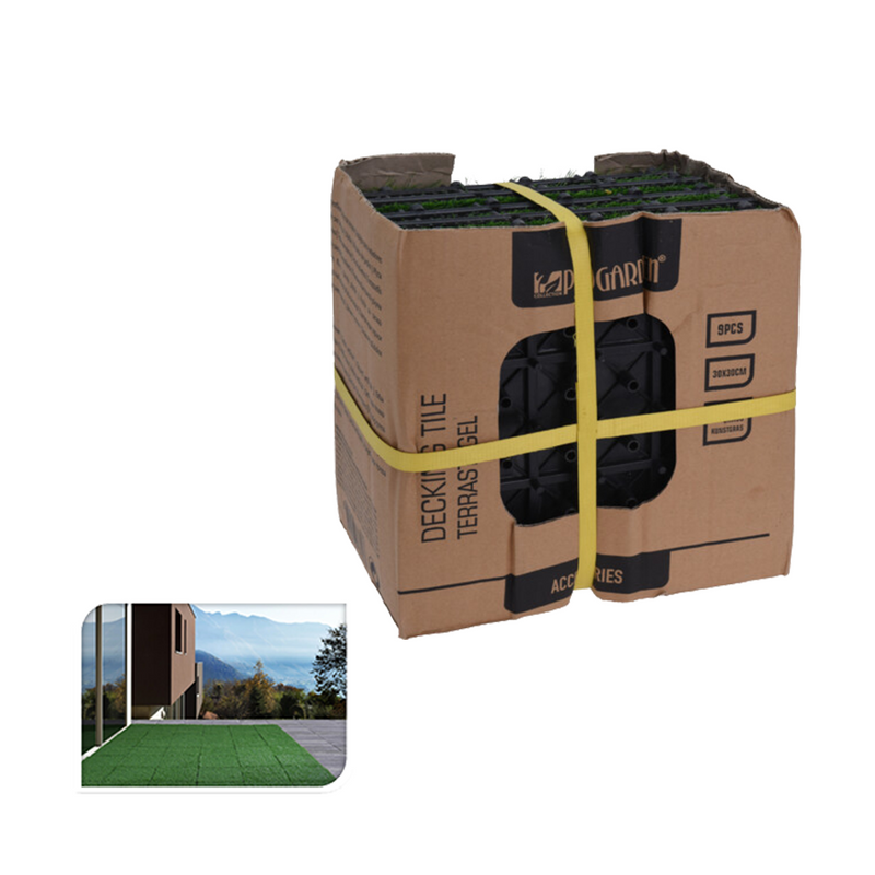 Afbeelding laden in galerijviewer, Pro garden terrastegels kunstgras 30x30cm 9 stuks