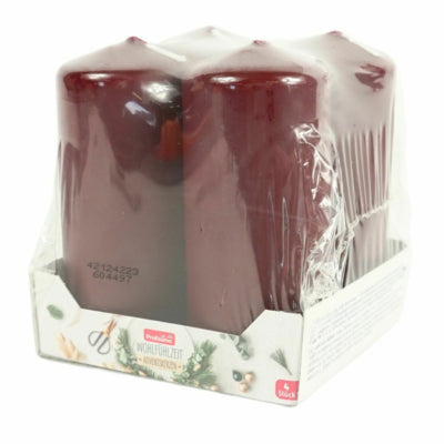 Load image into Gallery viewer, Gala profissimo stompkaarsen bordeauxrood 4,8 x 11 cm 4 stuks | 7 stuks