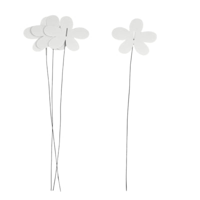 Load image into Gallery viewer, Decoratie steker bloem wit 38 cm set van 4 | 24 stuks
