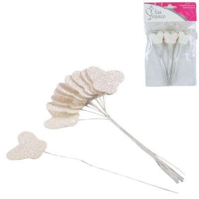 Afbeelding laden in galerijviewer, Miss france ballonbinders vlinder met glitter crème 13 cm 36 stuks | 24 stuks