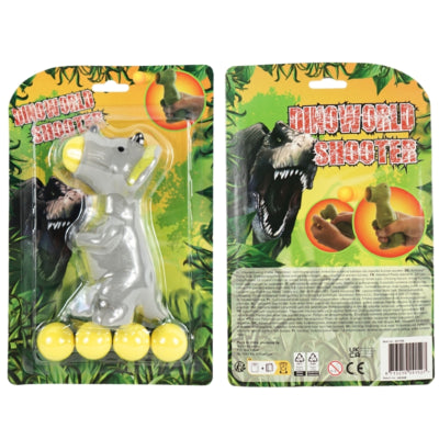 Load image into Gallery viewer, Dinoworld dinosaurus popper met 5 balletjes 14 cm | 12 stuks
