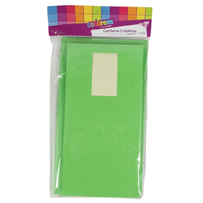 Load image into Gallery viewer, Uitnodigingskaarten en enveloppen groen 5 stuks | 48 stuks
