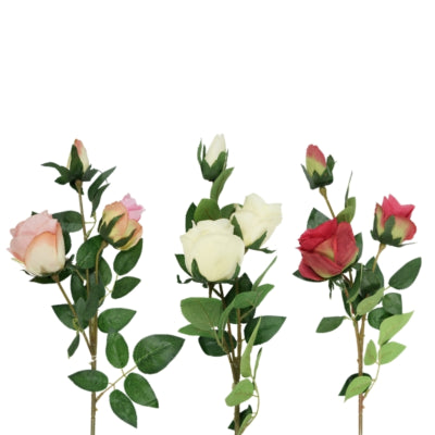 Afbeelding laden in galerijviewer, Kunstbloem rozen 82 cm 3 assorti | 24 stuks