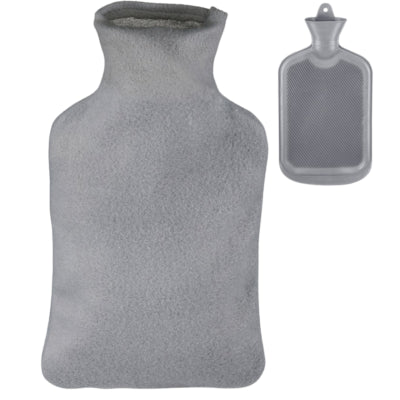 Load image into Gallery viewer, Relaxdays warmwater kruik met hoes grijs 2 l | 6 stuks
