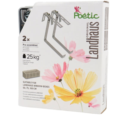 Load image into Gallery viewer, Poetic plantenbak beugel landhaus metaal grijs 16 cm set van 2 | 10 stuks