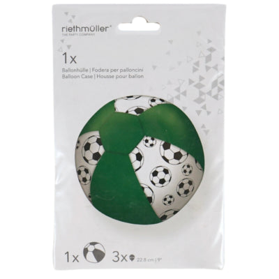 Load image into Gallery viewer, Amscan ballonhoes met 3 ballonnen voetbal groen 23 cm | 20 stuks