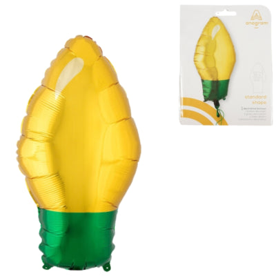 Load image into Gallery viewer, Amscan folie ballon kerstlamp goudkleurig 55 cm | 25 stuks