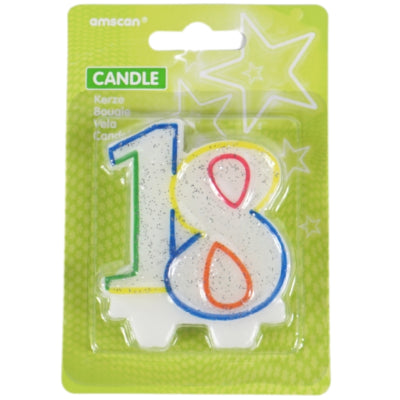 Load image into Gallery viewer, Amscan cijferkaars 18 jaar 8 cm | 48 stuks