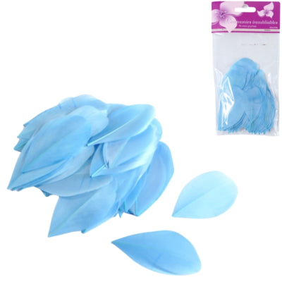 Load image into Gallery viewer, Decoratie veren blauw 6 cm 96 stuks | 48 stuks