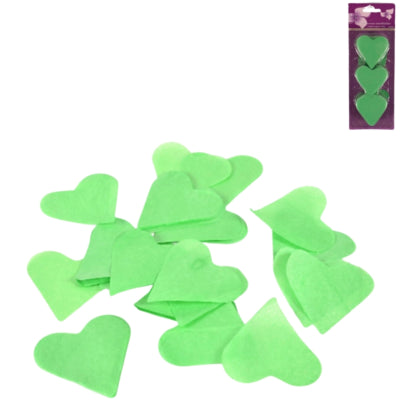 Load image into Gallery viewer, Confetti hart groen 100 g | 24 stuks