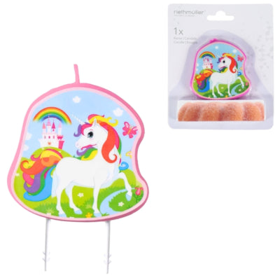 Load image into Gallery viewer, Amscan kaars verjaardagstaart eenhoorn 9 cm | 30 stuks