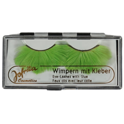 Afbeelding laden in galerijviewer, Jofrika cosmetics kunstwimpers veren groen 9,5 cm b-keus ve500 | 50 stuks
