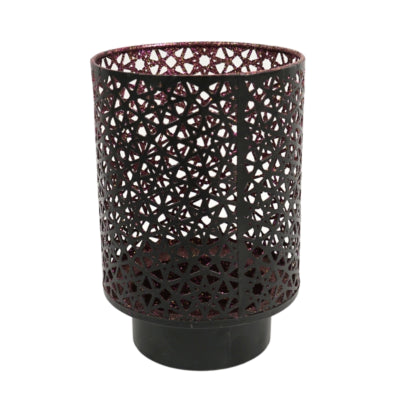 Load image into Gallery viewer, Casablanca windlicht zwart paars 20 cm | 4 stuks