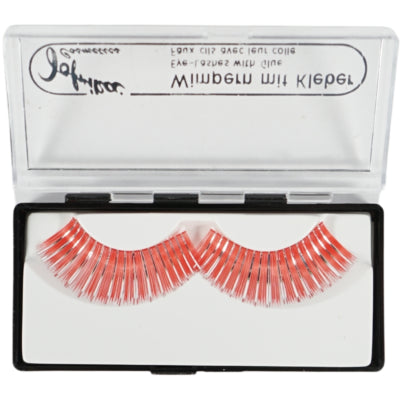 Load image into Gallery viewer, Jofrika cosmetics kunstwimpers oranje zilver 9,5 cm b-keus | 60 stuks